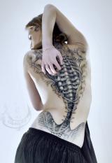 The biomechanic corset Tattoo by Sebastian Żmijewski, Bloody Art, Sieradz, Poland